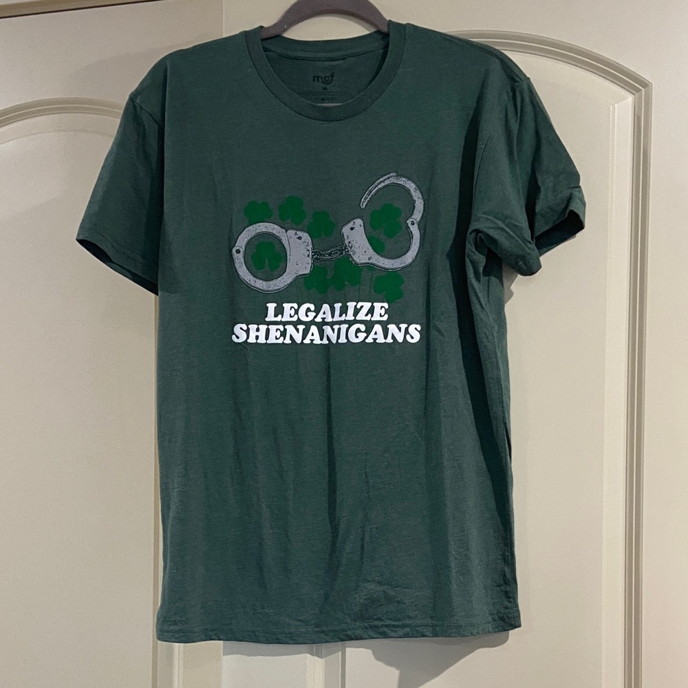 Legalize Shenanigans Graphic T-Shirt - Dark Green Men’s Medium
